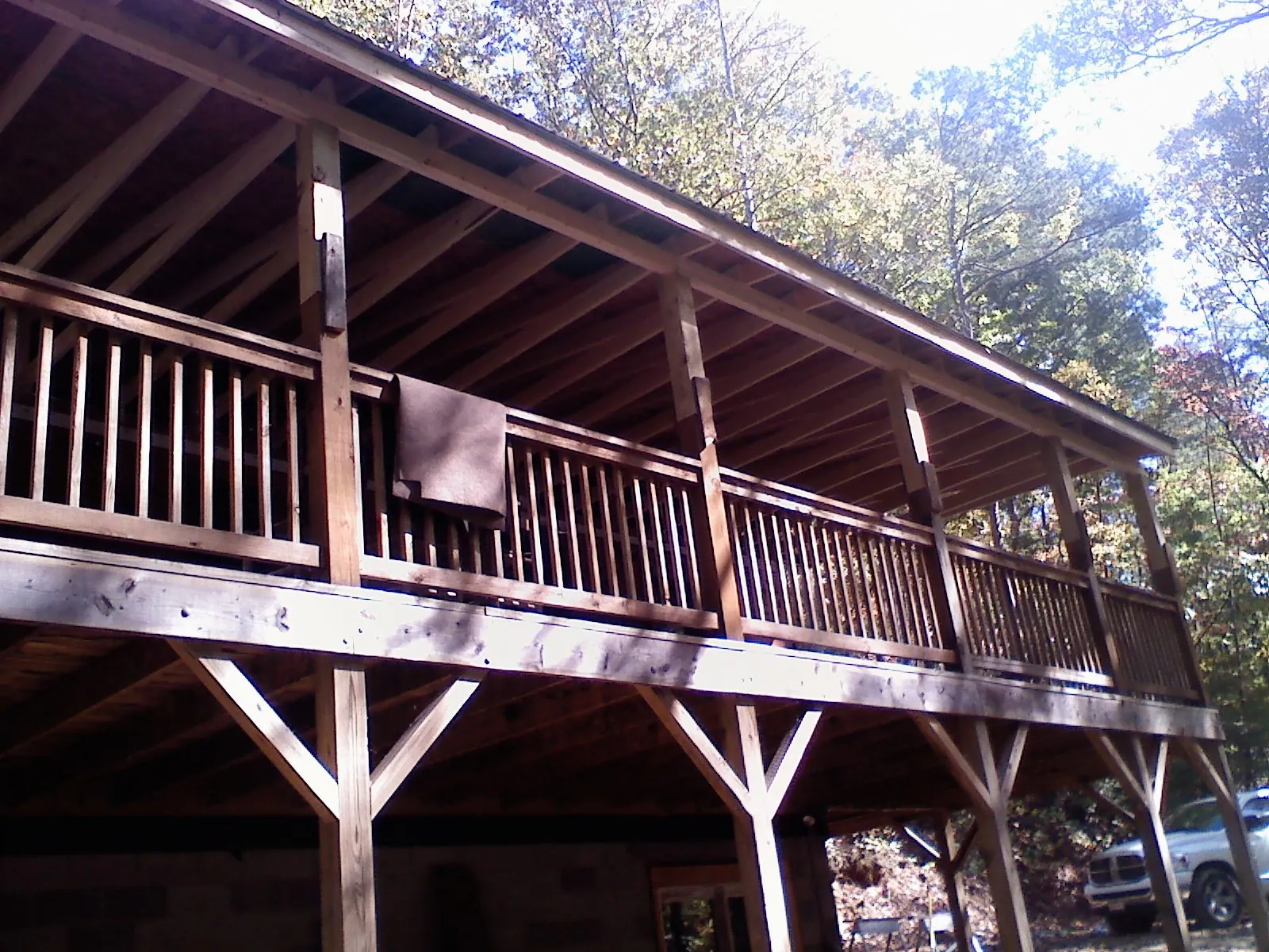 Timber framing under a new elevated porch and deck — Roof Leak Repair in Good Hope by Roofing Brothers